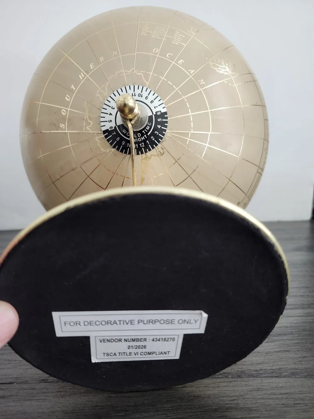 Decorative Accent Globe in Gold and Cream - Classic Home Accent
